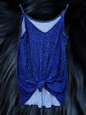 Zenana Outfitters Spin Me Right Round Royal Cobalt Blue Reversible Cami